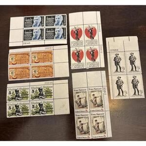 American Folklore Stamp Lot MNH – Tom Sawyer, Crockett, Appleseed + More